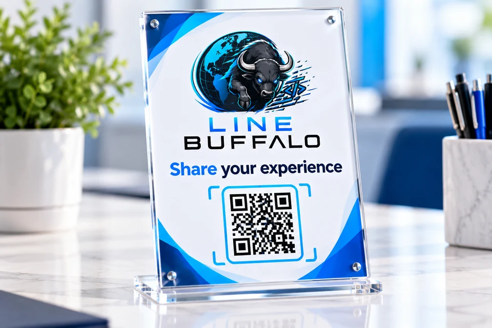 Tabletop QR Review Signs